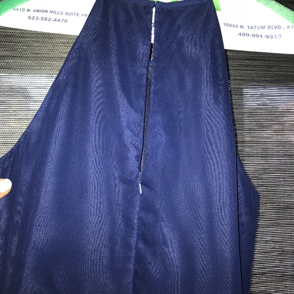 Navy floor length gown - Picture 3 of 3